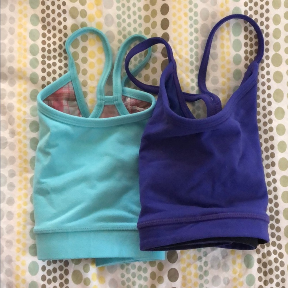 2 lululemon sports bra’s.